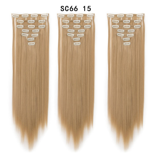 Set de Extensiones de Cabello con 16 Clips - Peluca de Fibra Sintética Premium - Image 14