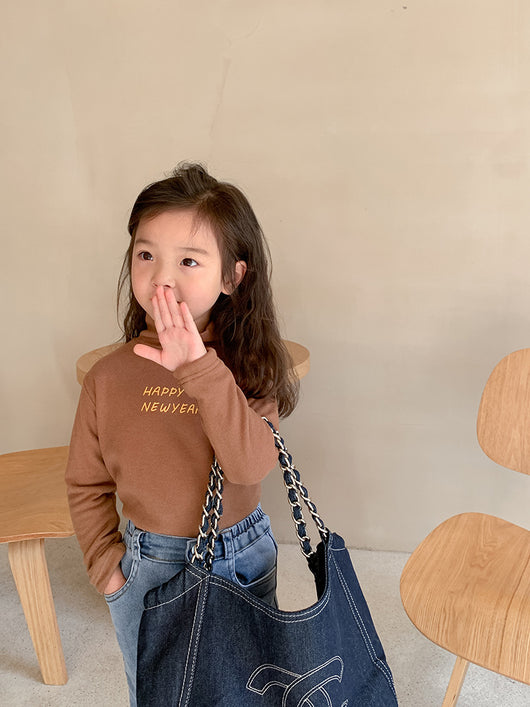 Blusa Térmica Cuello Alto con Diseño Infantil - Colección Año Nuevo Velvet - Image 4