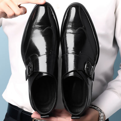 Zapatos de Cuero Casuales para Hombre con Hebilla y Bordado Termocrómico - Image 7