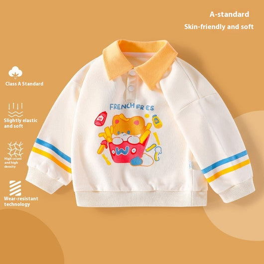 Camisa Infantil Primavera Otoño con Cuello Solapa - Image 2