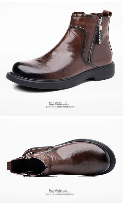 Botas de Trabajo Estilo Británico Antideslizantes Transpirables para Hombre - Image 26