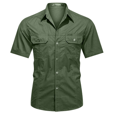 Camisa Militar de Verano Manga Corta para Hombre - Image 8