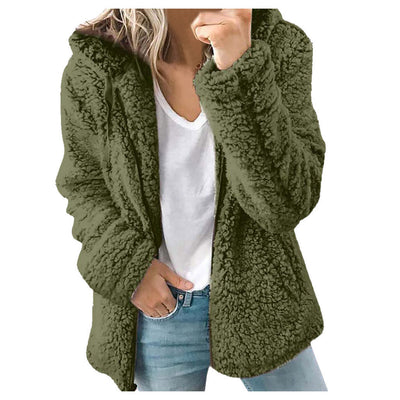Sudadera con capucha y bolsillos de felpa gruesa con cierre - Image 13
