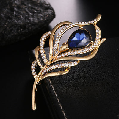 Broche de Plumas con Cristales Brillantes - Image 4