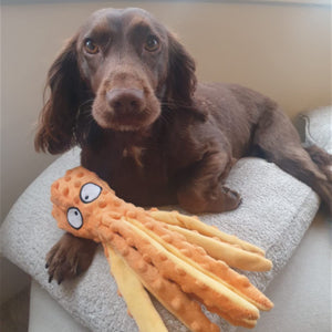 Juguete de Pulpo Chirriante para Perros - Juguete de Goma sin Relleno para Masticación y Dentición - Image 17