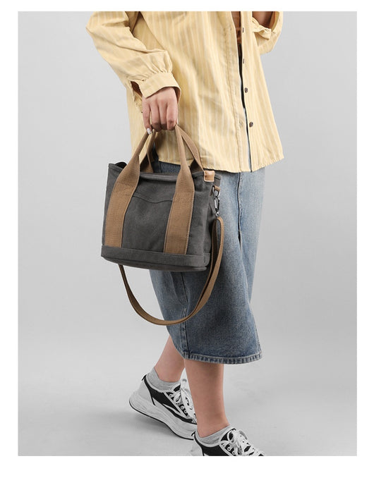 Bolsa de Lona Estilo Coreano de Gran Capacidad para Viajes y Uso Diario - Image 46