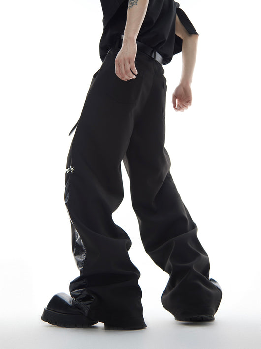 Pantalones Casuales para Hombre con Botones Metálicos y Diseño Patchwork - Image 7
