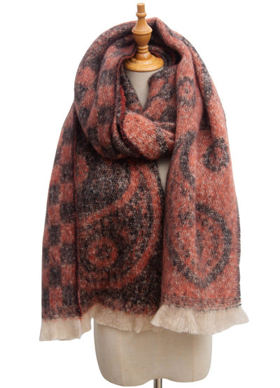 Bufanda Cuello Cálido Estampado Paisley Jacquard Unisex - Image 14