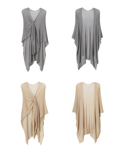 Cardigan Ligero Antibolitas Tejido Fino Color Sólido - Image 14