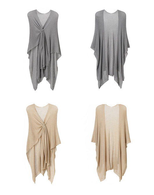 Cardigan Ligero Antibolitas Tejido Fino Color Sólido - Image 14