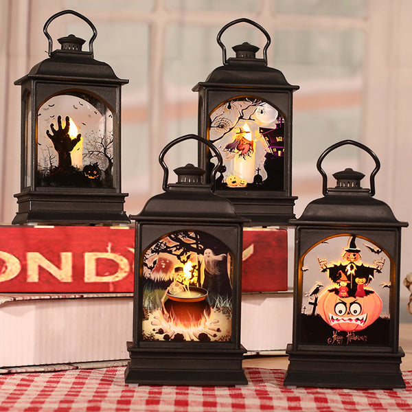 Luz Decorativa Calavera Calabaza - Vela Plana LED