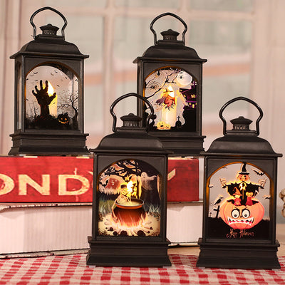 Luz Decorativa Calavera Calabaza - Vela Plana LED
