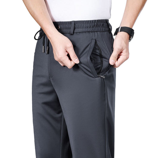 Pantalones de Cintura Elástica Holgados y Rectos para Hombre - Image 9