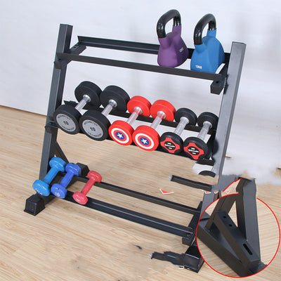 Organizador de Mancuernas de Tres Niveles para Gimnasio en Casa