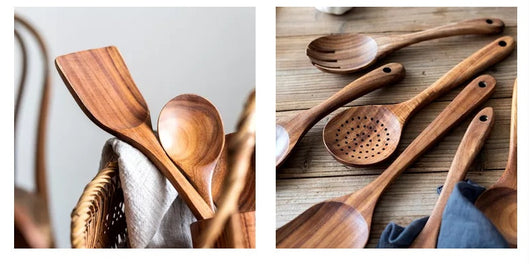 Espátula de Madera con Mango Largo Antiadherente - Utensilios de Cocina Profesionales - Image 15