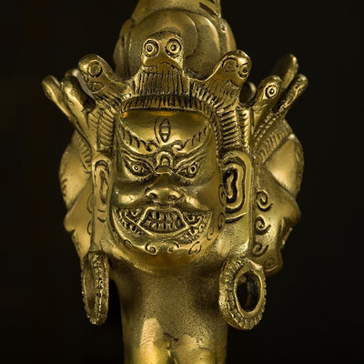 Vajra Cabeza de Caballo de Cobre Puro - Instrumento Tibetano Antiguo para Decoración - Image 5