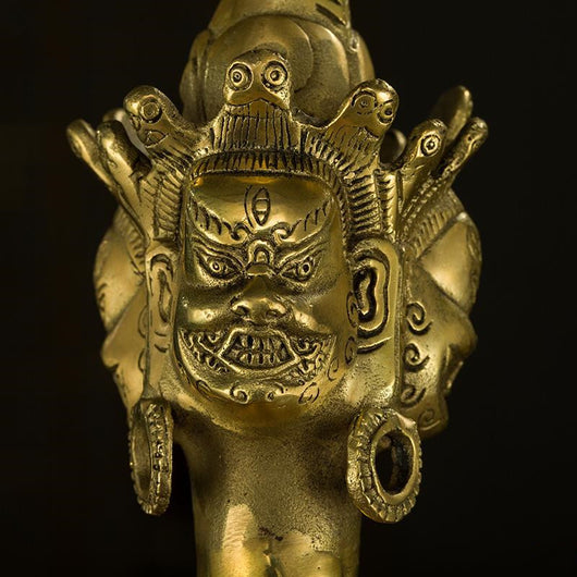 Vajra Cabeza de Caballo de Cobre Puro - Instrumento Tibetano Antiguo para Decoración - Image 5