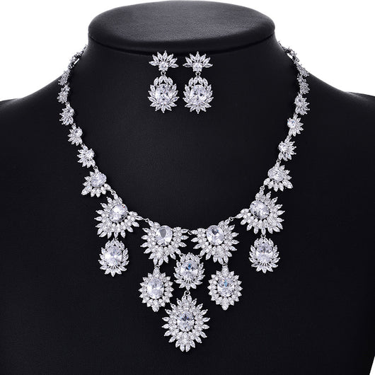 Conjunto de Joyería Nupcial con Zirconias de Colores - Image 2