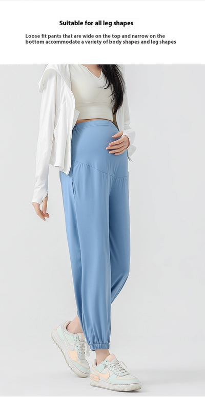 Pantalones Deportivos de Maternidad Talla Grande con Protección Solar Ice Silk - Image 15