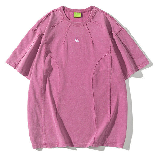 Playera Patchwork Lavado Americano de Manga Corta para Hombre - Image 5