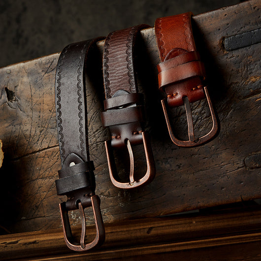 Cinturón Casual de Cuero para Hombre - Diseño Artesanal Personalizado - Image 2