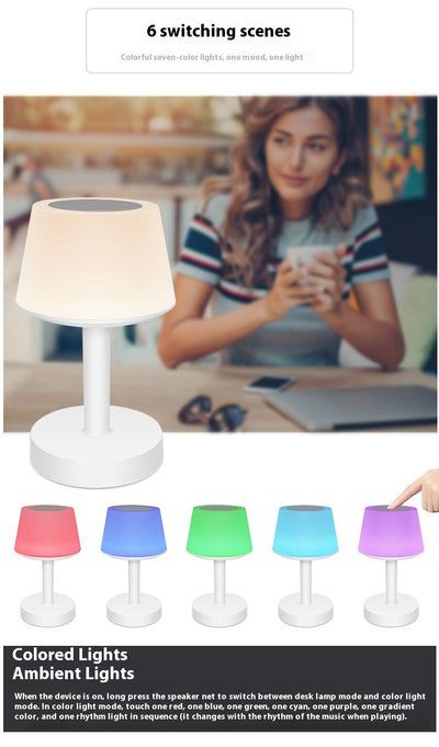 Lámpara Táctil con Cargador Inalámbrico y Parlante Bluetooth - Image 12