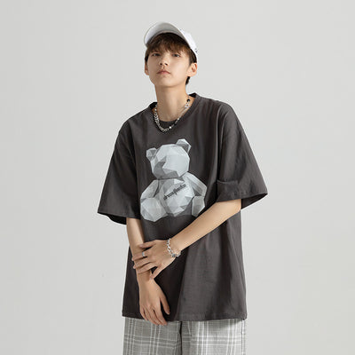 Playera Harajuku Estilo Ins con Estampado Osito Diamante - Image 2