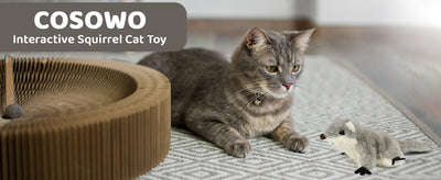 Juguete Interactivo para Gatos con Ardilla Saltarina y Sonido Realista - Image 8