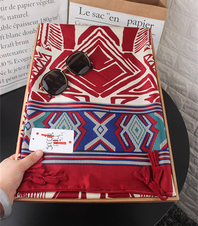 Pañuelo Étnico Turco Desértico de Algodón y Lino con Flecos para Viajes - Image 29