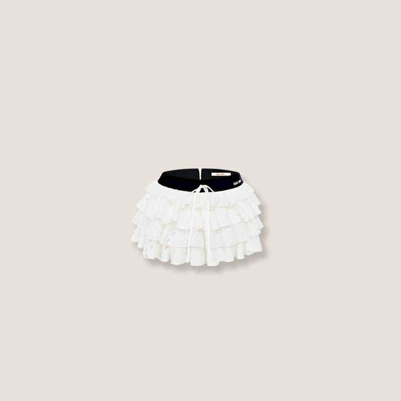 Falda Blanca Primavera con Bordados Hipster