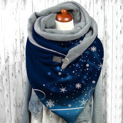 Bufanda Invierno Mujer con Estampado Artístico y Botones - Image 5
