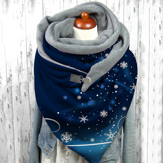 Bufanda Invierno Mujer con Estampado Artístico y Botones - Image 5