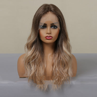 Peluca de Encaje Ondas Grandes con Efecto Teñido Degradado para Mujer - Image 8