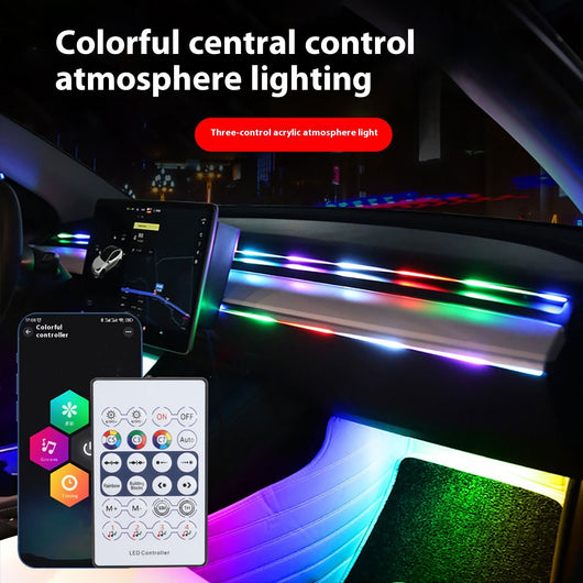 Luz Ambiental LED para Interior de Auto con Control de Color
