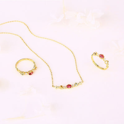 Pulsera de Plata Esterlina con Topacio Rubí y Cristal Limón - Image 8