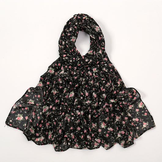 Pañuelo Ligero de Gasa Estampado Floral para Primavera y Verano - Image 25