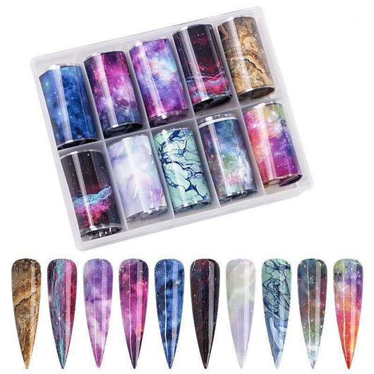 Calcomanías de Uñas con Diseño de Flores y Estrellas - Pegatinas Trendy - Image 13