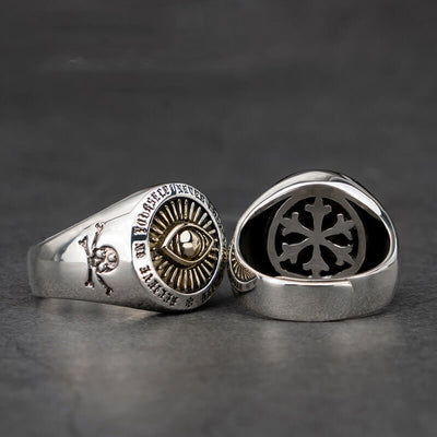 Anillo de Plata Vintage Punk para Hombre S925 - Image 10
