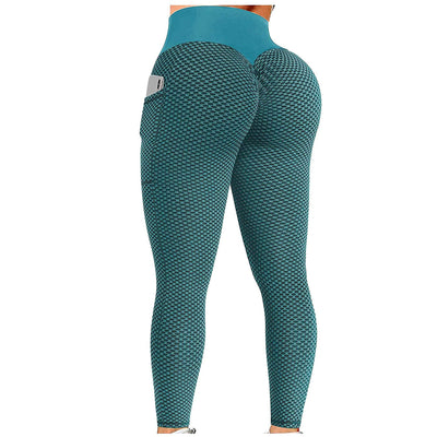 Pantalones de Yoga Fitness Levanta Cola con Textura Panal - Image 13
