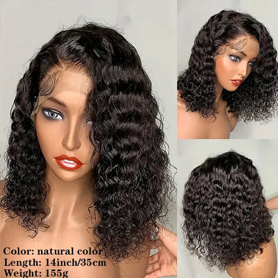 Peluca Bob Ondulada Water Wave con Encaje Frontal - Cabello Humano 100% Doble Densidad - Image 9