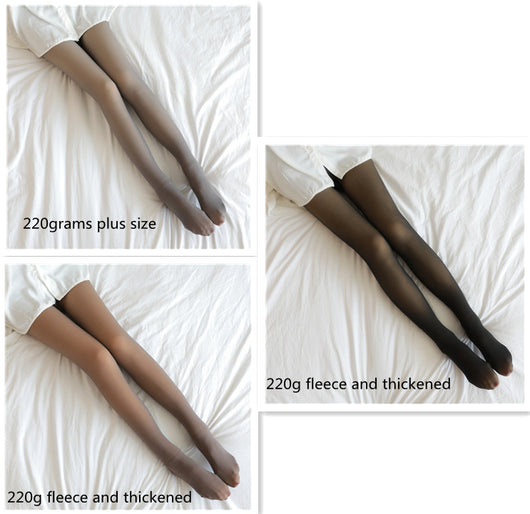 Leggins Térmicos Translúcidos Talla Grande con Forro Polar - Pantimedias Invierno - Image 20