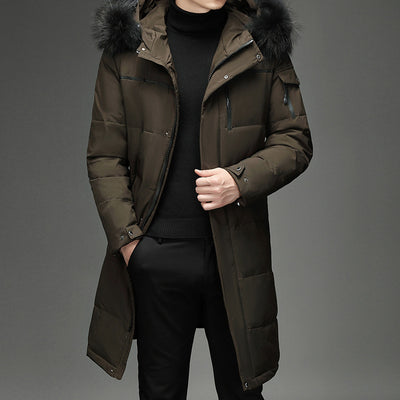 Abrigo Largo de Trabajo para Hombre con Pelo Sintético y Relleno de Plumas - Image 21