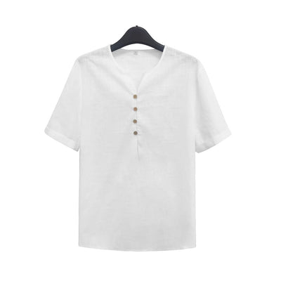 Playera Ligera Blanca de Manga Corta para Hombre - Image 2