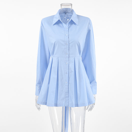 Blusa de Algodón con Cordones - Camisa Versátil de Manga Larga - Image 9