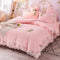 Rosa Pálido Faldón De Cama 1.5 M