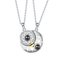 Love You To The Moon And Back Necklace Plateado Set