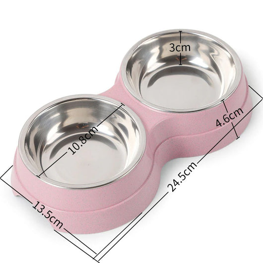 Comedero Doble Acero Inoxidable para Perros y Gatos - Bebedero Dual Mascotas - Image 11