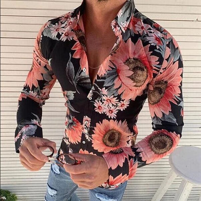 Camisa Manga Larga Estampado Floral Ajustada - Image 12