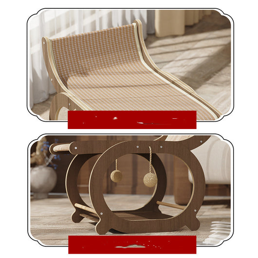 Cama Rascador para Gatos de Madera Sólida y Fibra de Sisal - Image 8