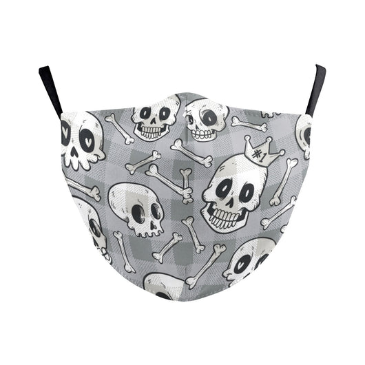 Halloween dustproof mask with a glowing jack-o'-lantern, skeleton, and figure in a spooky graveyard scene. - Image 9